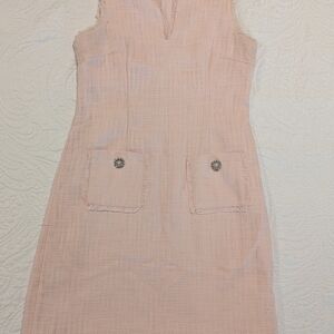 Elegant Pink Sleeveless Dress